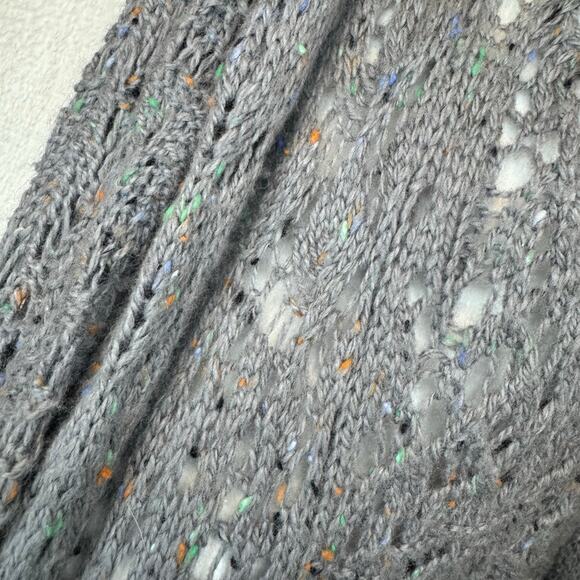 Matilda Jane gray open-knit cardigan sweater Pixie Dust Secret Fields Size LARGE - Picture 2 of 7